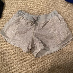 White and grey hotty hot shorts